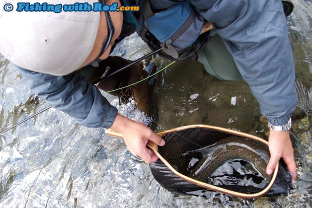 A small to medium catch and release net allows you to handle the fish with care. All wild trout and char are required to be released in Southern BC to ensure the survival of their population