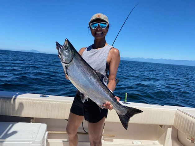 Chinook salmon fishing near Vancouver