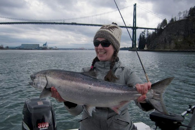 Winter chinook salmon fishing with Bon Chovy Fishing Charters