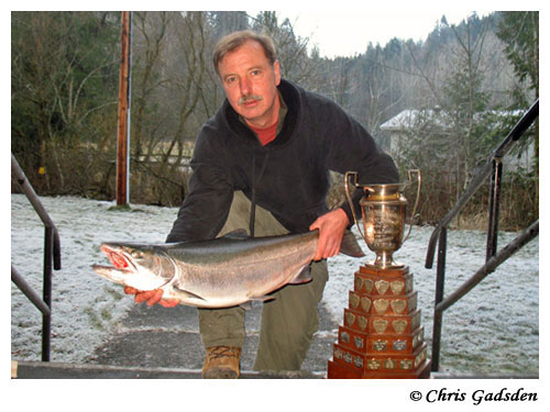 Peter McPherson, past King Fisher at the Boxing Day Steelhead Derby in Chilliwack