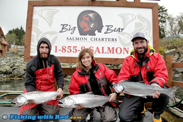 Chinook salmon fishing with Big Bear Salmon Charters